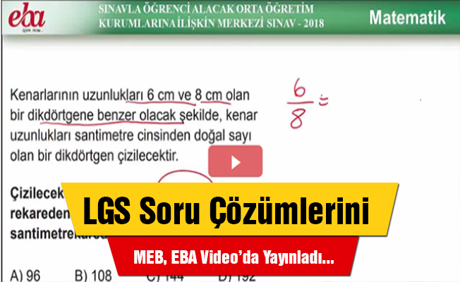 MEB, liselere geçiş sınavı soru çözümlerini yayımladı