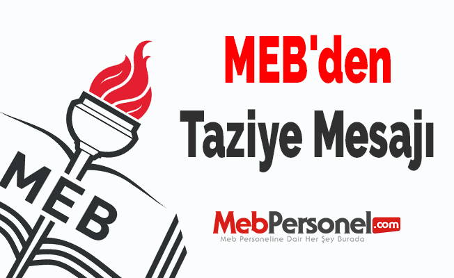 MEB'den Taziye Mesajı