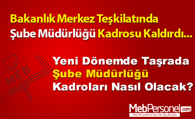 MEB Şube Müdürlerine Kötü Haber