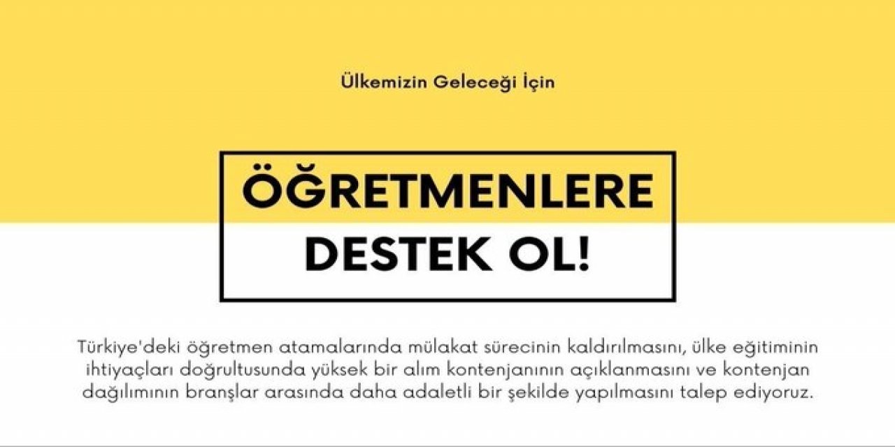 Öğretmene Atama Yapılması İçin İmza Kampanyası Başlatıldı!