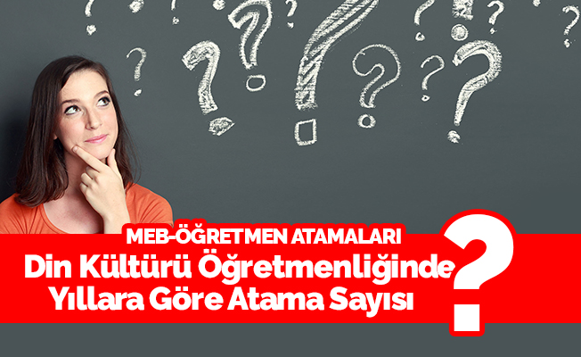 Din Kültürü ve Ahlak Bilgisi Öğretmenliğinde Yıllara Göre Atama Sayıları
