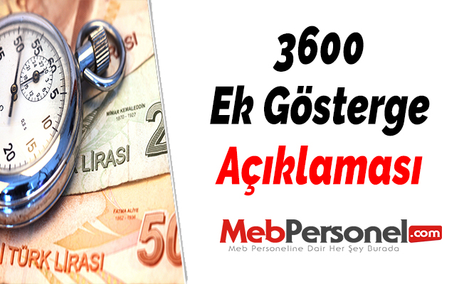 3600 Ek Gösterge Açıklaması