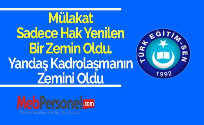 Mülakat Sadece Hak Yenilen Bir Zemin Oldu. Yandaş Kadrolaşmanın Zemini Oldu