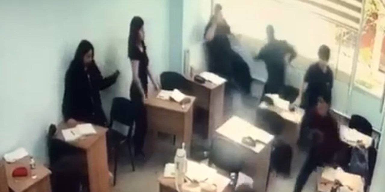 Kurs Merkezinde Dehşet: Öğrenciye Sınıf İçinde Saldırı Anı Kamerada!
