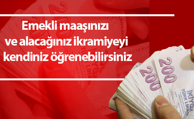 Emekli maaşınızı ve alacağınız ikramiyeyi kendiniz öğrenebilirsiniz
