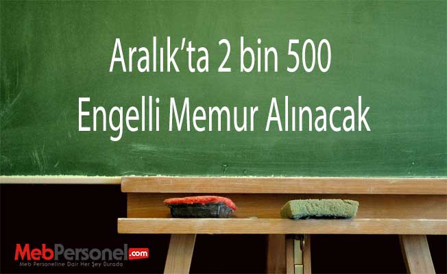 Aralık'ta 2 bin 500 engelli memur alınacak