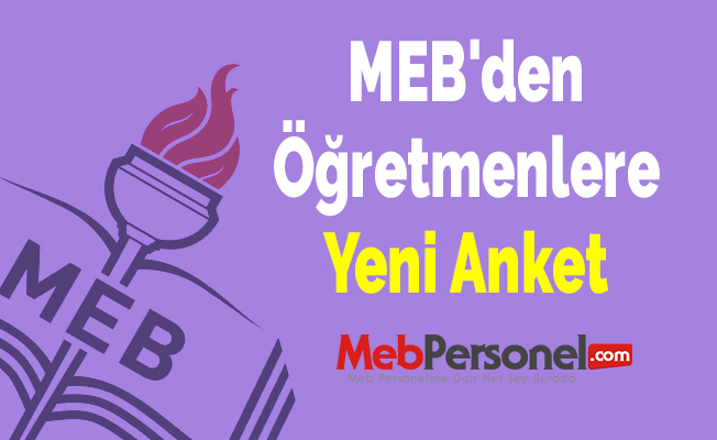 MEB'den Öğretmenlere Yeni Anket