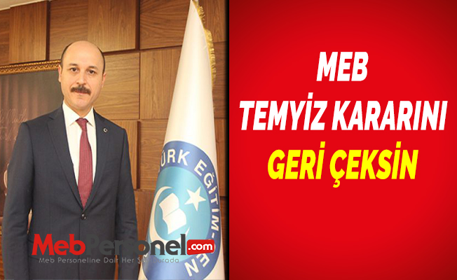 TALİP GEYLAN: MEB TEMYİZ KARARINI GERİ ÇEKSİN