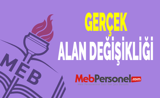 GERÇEK ALAN DEĞİŞİKLİĞİ