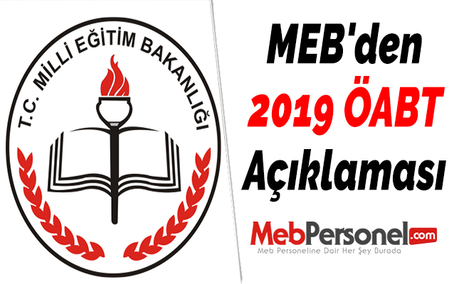 MEB'den 2019 ÖABT Açıklaması