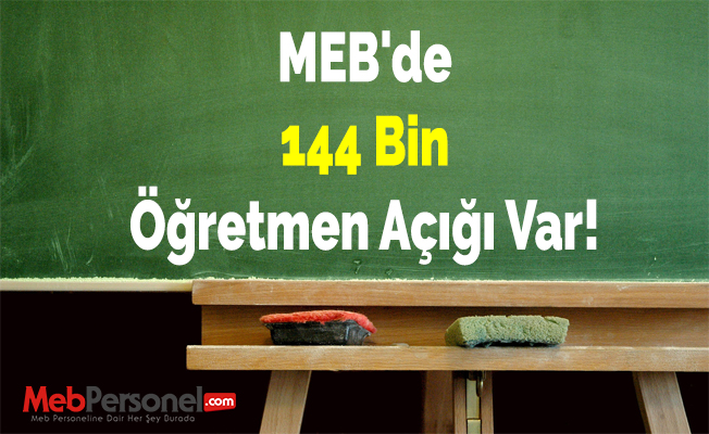 MEB'de 144 Bin Öğretmen Açığı Var!