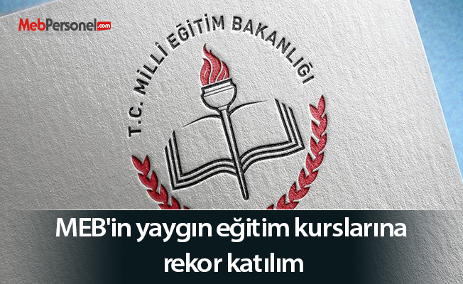 MEB'in yaygın eğitim kurslarına rekor katılım
