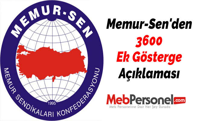 Memur-Sen'den 3600 Ek Gösterge Açıklaması