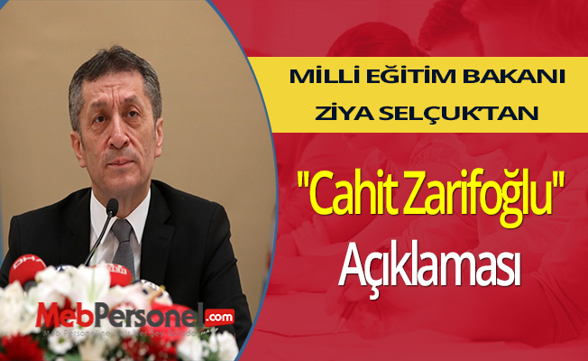 Ziya Selçuk'tan ''Cahit Zarifoğlu'' Açıklaması