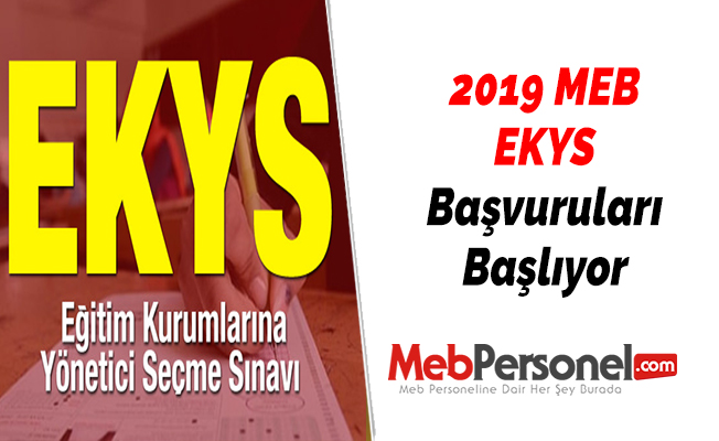 2019 MEB EKYS Başvuruları Başlıyor