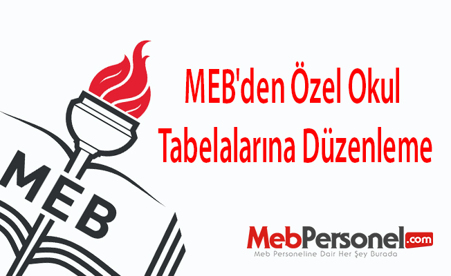 MEB'den özel okul tabelalarına düzenleme