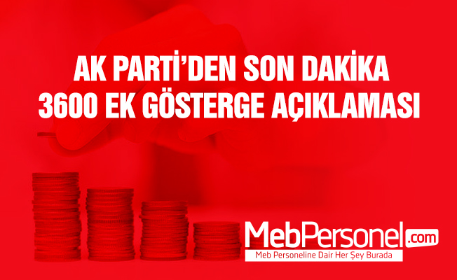 3600 ek gösterge Nisan veya Mayıs'ta çıkacak