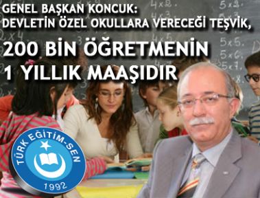 200 BİN ÖĞRETMENİN 1 YILLIK MAAŞI