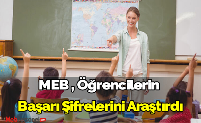 MEB ilkokulda on binlerce öğrencinin başarı şifrelerini araştırdı