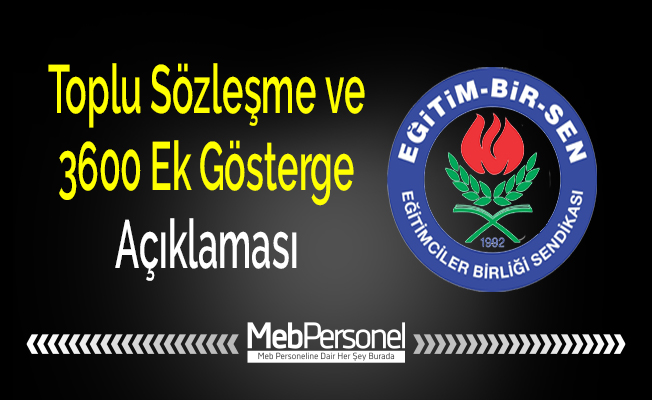 Toplu Sözleşme ve 3600 Ek Gösterge Açıklaması