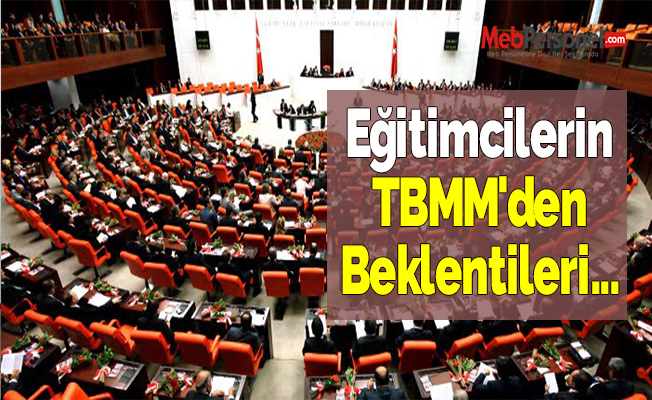 Eğitimcilerin TBMM'den Beklentileri...