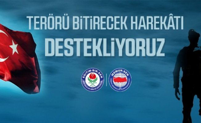 Eğitim-Bir-Sen'den Barış Pınarı Harekâtına Tam Destek!