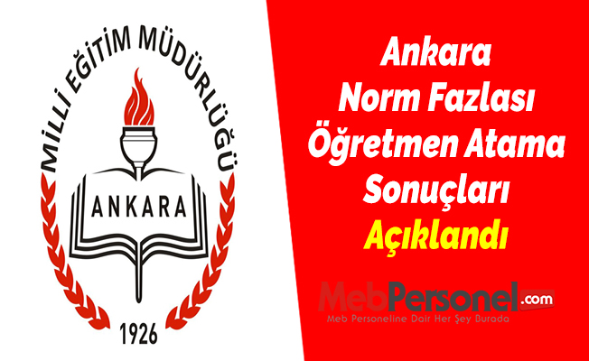 Ankara Norm Fazlası Öğretmen Atama Sonuçları Açıklandı