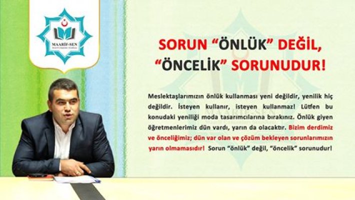 SORUN “ÖNLÜK” DEĞİL, “ÖNCELİK” SORUNUDUR!