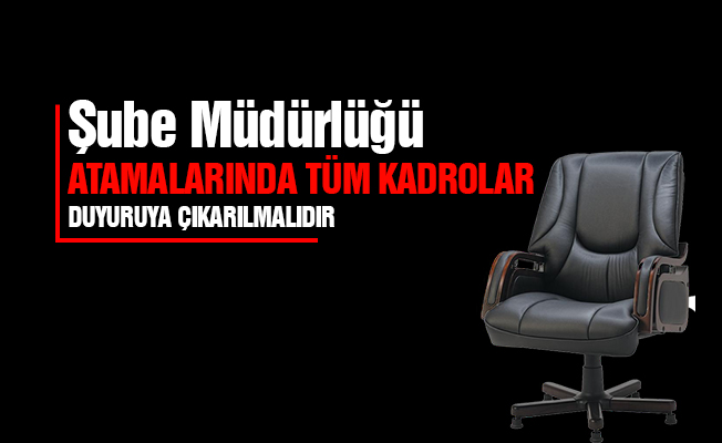 Türk Eğitim-Sen: Şube müdürlüğü atamalarında tüm kadrolar duyuruya çıkarılmalıdır