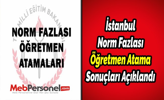 İstanbul Norm Fazlası Öğretmen Atama Sonuçları Açıklandı