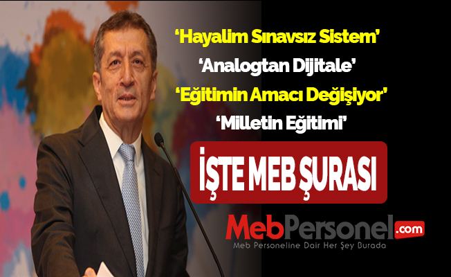 Bakan Ziya Selçuk : MEB ŞÛRA'sını Eylül Ayında Topluyoruz