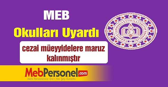 MEB Okulları uyardı