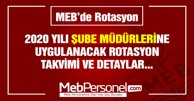 MEB'de Şube Müdürlerine Rotasyon Uygulanacak mı?