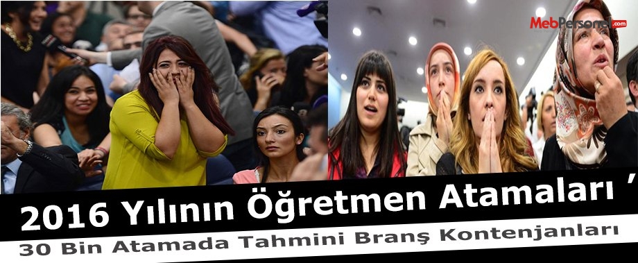 2016 Yılının Öğretmen Atamaları - 50 Bin Atama Yapılacak- İşte  Tahmini Kontenjan ve Branş Tablosu