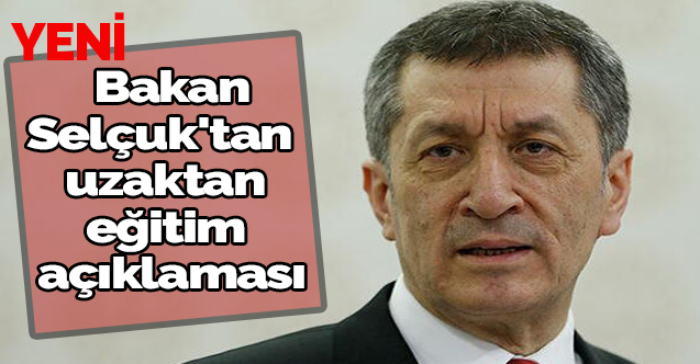 Bakan Ziya Selçuk'tan  eba uzaktan eğitim açıklaması