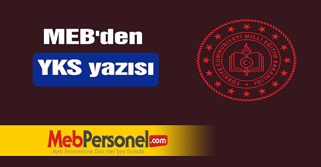 MEB'den YKS yazısı