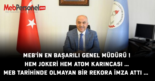 MEB’in En Çalışkan Genel Müdürü Yusuf BÜYÜK