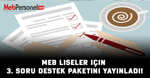 MEB YKS Tekrar Testleri 3. Soru Destek Paketini Yayınladı!