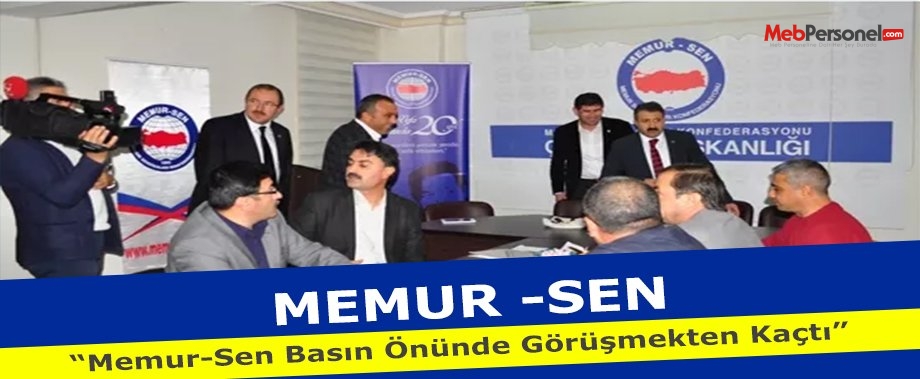 Memur-Sen Basın Önünde Görüşmekten Kaçtı