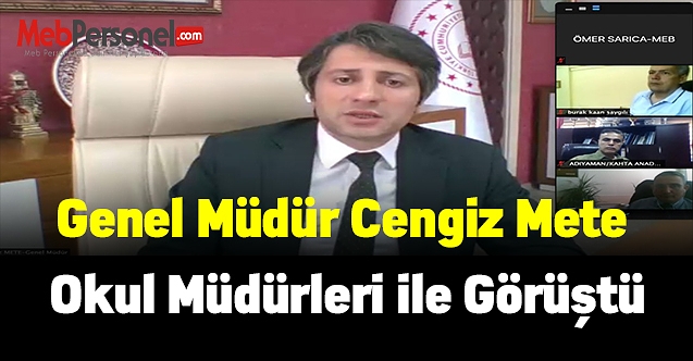 Genel Müdür Cengiz Mete okul Müdürleri ile görüştü