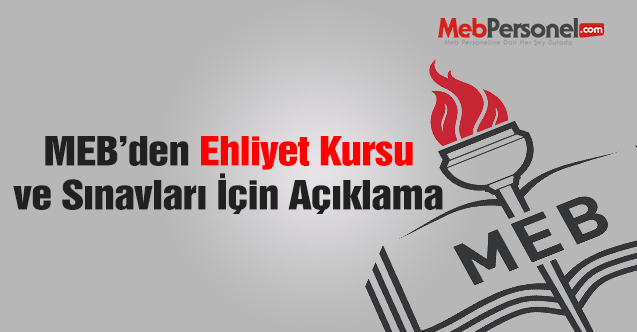 MEB, ehliyet kursu ve sınavlarında alınacak önlemleri açıkladı