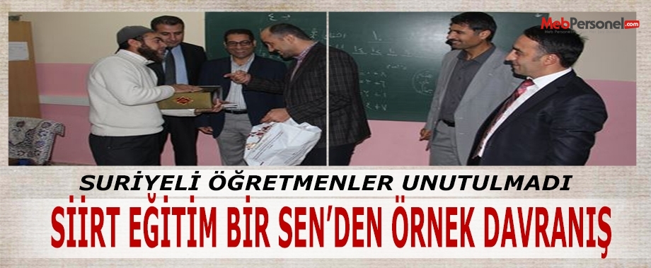 Siirt Eğitim Bir Sen’den Örnek Davranış