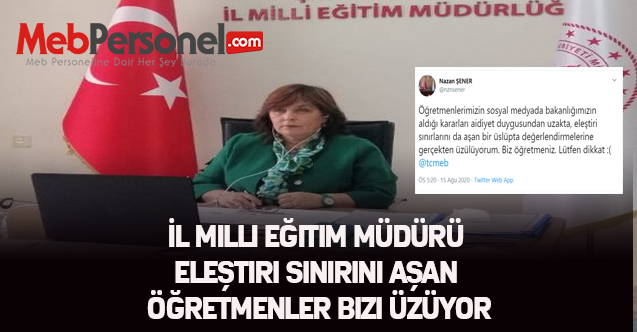 İl Milli Eğitim Müdürü: Eleştiri Sınırını Aşan Öğretmenler Bizi Üzüyor