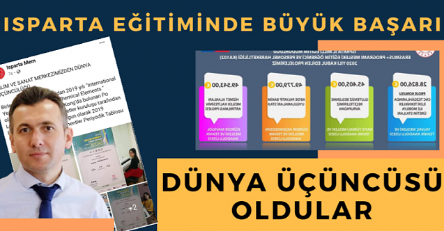 ISPARTA EĞİTİMİNDE BÜYÜK BAŞARI Dünya Üçüncüsü Oldu