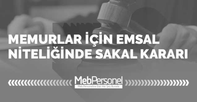 MEMURLAR İÇİN EMSAL NİTELİĞİNDE SAKAL KARARI