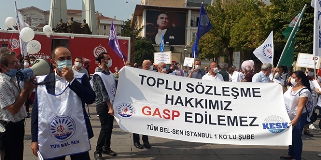 Memurlardan 'toplu sözleşme' protestosu