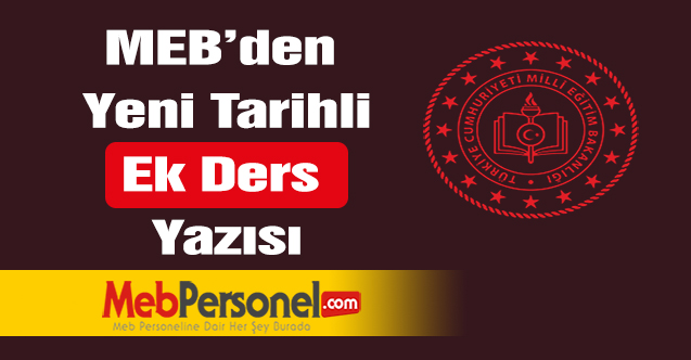 MEB'den ek ders yazısı