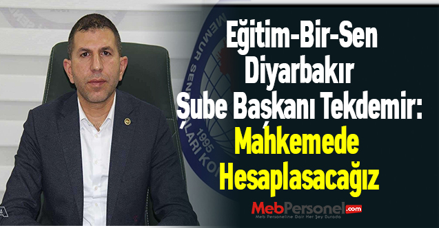 EBS Diyarbakır Şube Başkanı Ramazan Tekdemir, Bir Gazetede Yer Alan İddialar Hakkında Açıklama Yapıp Suç Duyurusunda Bulundu
