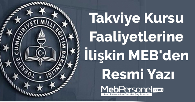 Takviye Kursu Faaliyetlerine İlişkin MEB'den Resmi Yazı