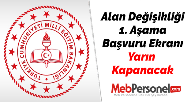Alan Değişikliği 1. Aşama Başvuru Ekranı Yarın Kapanacak